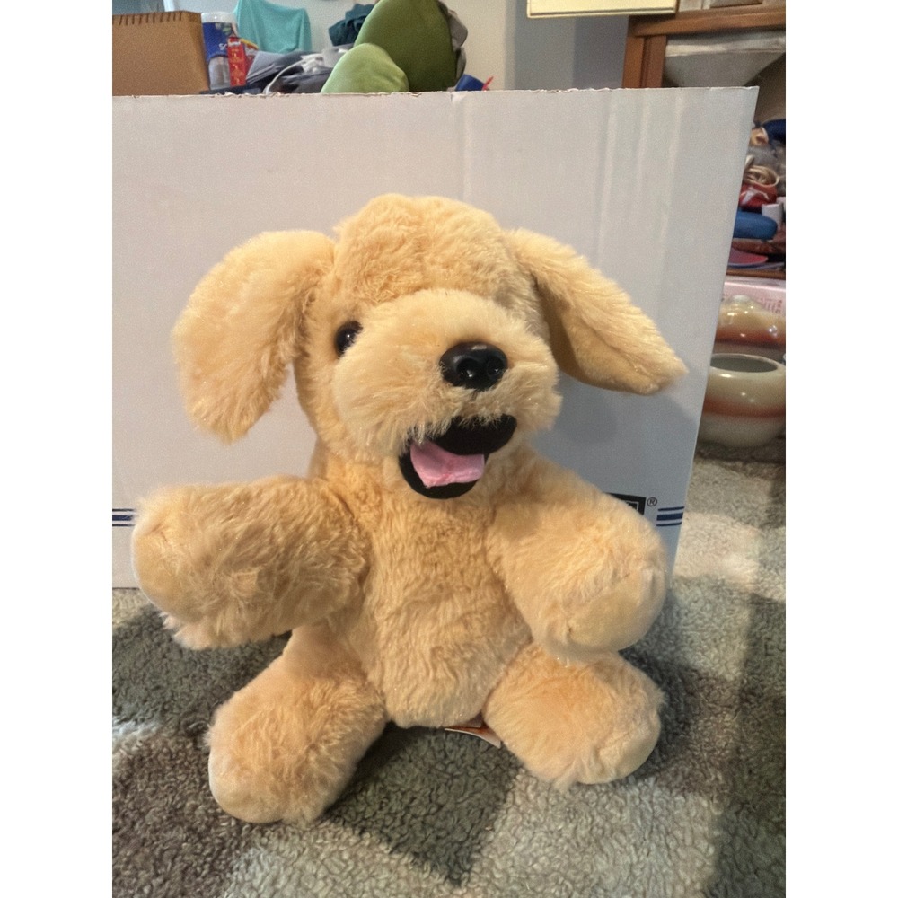 Vintage 2001 The Bear Factory Golden Retriever Plush Tan Puppy Dog Stuffed Toy